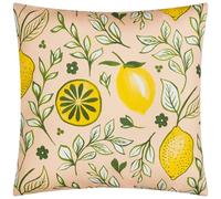 fourrer. Housse de Coussin d'Extérieur Imprimé Citronnelle - Pêche - 45x45cm