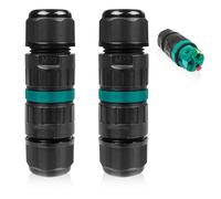 Fousenuk Lot de 2 Connecteur Etanche 3 Fils, Connecteurs de Fils Étanches | Boite de Jonction Electrique, Raccord Electrique Etanche IP68, Connexion de Câble Extérieur de Manchon pour Câble Souterrain