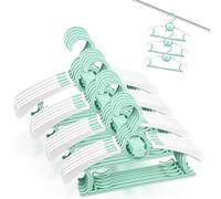 Fousenuk Lot de 20 Cintre Enfant Vert, Cintres Bébé Plastique Antidérapants