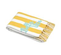 Fouta doublée éponge ""Bella Vita"" Jaune 100x150 cm