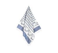 Fouta Tropical Summer 80 % coton 20 % polyester Serviette de plage avec franges Parée de plage légère (Coquille bleue)