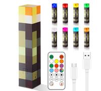 Fouvin Lampe torche murale 8 couleurs, 28 cm, lampe de nuit LED pour enfants, lampe de nuit rechargeable par USB, lumières LED pour main ou support mural, éclairage, jouets, cadeaux