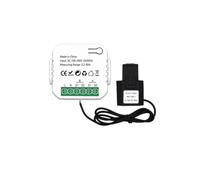 Fowecry Compteur D'Énergie Tuya ZigBee 2 Voies Bidirectionnel avec Pince de Capteur de Courant App Moniteur Puissance 100-240VAC, 1 Canal-1CT Facile à Utiliser
