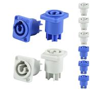 Fowecry PowerCon verrouillable Verrouillage 250V | Verrouillage et sûr PowerCon, 20A/250V, entrée bleu et sortie gris blanc, boîtier plastique.