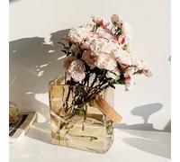 FOWSEEK Vase à fleurs en verre vintage pour décoration d'intérieur, bureau, bibliothèque, chambre à coucher, salon, mariage, pendaison de crémaillère (ambre)