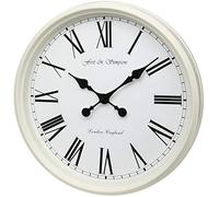 Fox and Simpson Grande Central Station Horloge Murale Blanc crème 50 cm