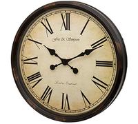 Fox and Simpson Grande Central Station Horloge Murale Noir 50 cm