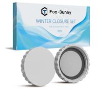 Fox·Bunny Bouchon Piscine, Kit de Fermeture hivernale pour piscines Intex et Bestway, Bouchons d'hiver 100% étanches pour Les Deux connexions (2 pièces) avec Joints Assortis