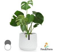 Fox & Fern Pot de Fleur Interieur et Extérieur, Jardinieres Exterieur, Pot Plante Résistant UV et Gel avec Bouchon de Drainage, Polystone, Jardiniere, Pot de Fleur Exterieur Grande Taille, Pot Unique