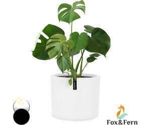 Fox & Fern Pot de Fleur Interieur et Extérieur, Jardinieres Exterieur, Pot Plante Résistant UV et Gel avec Bouchon de Drainage, Fiberstone, Jardiniere, Pot de Fleur Exterieur Grande Taille, Pot Unique