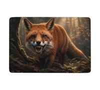 Fox with Diamond Grill Tapis De Salon 150 X 100 Cm, Doux Imprimé Pour Noël | Tapis 150 x 100 cm avec poils courts, près du lit ou du canapé