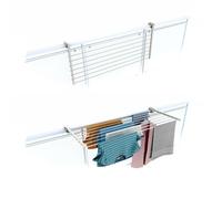 Foxydry Duo Séchoir suspendu 102 cm - En aluminium, blanc, pour balcon & balustrade, pliable