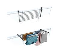 Foxydry Duo, Séchoir à linge pour balcon, Séchoir à linge pour balcon, corde à linge extérieure pliable robuste en acier inoxydable et aluminium, pour terrasses, balcons et balustrades - Anthracite 11