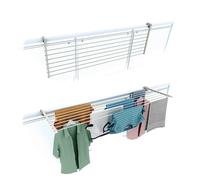 Foxydry Duo Séchoir à linge 162 cm Blanc - Séchoir léger en aluminium pour balustrade
