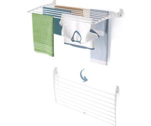 Foxydry Fold Down 100 cm blanc – Étendoir à linge mural pliable vers le bas, moderne, peu encombrant et résistant à la corrosion
