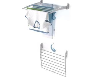 Foxydry Fold Down 60 cm – Étendoir à linge mural pliable vers le bas, peu encombrant, en aluminium et acier, pour intérieur et extérieur
