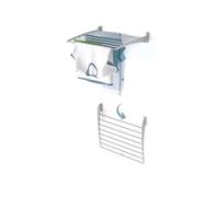 foxydry Fold, étendoir à Linge Mural, Rabattable Gain de Place, 62 cm | en aluminium et acier inoxydable, rabattable vers le bas, antirouille, pour terrasse et balcon, supporte 10 kg, gris