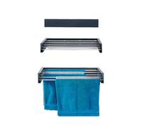 foxydry Hide, étendoir à Linge Mural, Rabattable, Gain de Place, 71 cm | en acier, rétractable, pliable, gain de place, pour intérieur et extérieur couvert, supporte 25 kg, anthracite