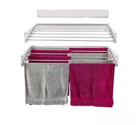 Foxydry Hide, étendoir à Linge Mural, Rabattable, Gain de Place, 101 cm | en acier, rétractable, pliable, gain de place, pour intérieur et extérieur couvert, supporte 25 kg, blanc