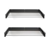 Foxydry Hide, étendoir à Linge Mural, Rabattable, Gain de Place, 117 cm X2 | en acier, rétractable, pliable, gain de place, pour intérieur et extérieur couvert, supporte 25 kg, anthracite
