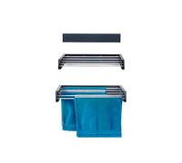 foxydry Hide, étendoir à Linge Mural, Rabattable, Gain de Place, 71 cm | en acier, rétractable, pliable, gain de place, pour intérieur et extérieur couvert, supporte 25 kg, anthracite