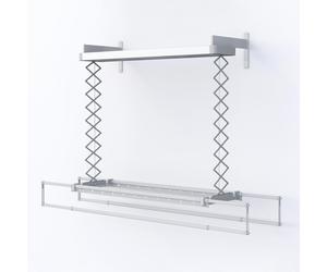 Foxydry Pro 160 cm – Étendoir à linge électrique mural en aluminium, réglable en hauteur avec télécommande
