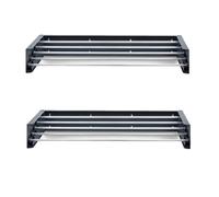 Foxydry Hide, étendoir à Linge Mural, Rabattable, Gain de Place, 71 cm X2 | en acier, rétractable, pliable, gain de place, pour intérieur et extérieur couvert, supporte 25 kg, anthracite
