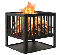 vidaXL Vuurplaats 40x40x40 cm staal315088 Noir G