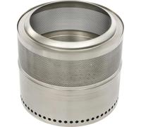 Foyer à bois - Rond - Faible dégagement de fumée, conception à double paroi - Acier inoxydable 201 - Ø50×40 cm - Portable - Pour le camping et le jardin