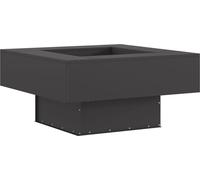 Foyer Carré Noir 80x80x40 cm Acier, Corbeilles à feu & Plateaux DesignMöbel Nouveau