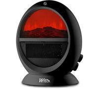 Foyer décoratif soufflant WARMTECH WTFED1500-N 2000 W, Design rond, Noir