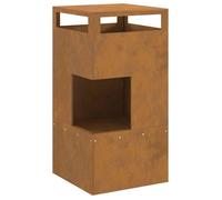 Foyer d'extérieur moderne - vidaXL - 50x50x100 cm - Marron - Acier - Résistant à la rouille - Portable - Finition mate