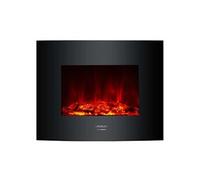 Cecotec Foyer électrique décoratif Ready Warm 2250 Curved Flames. 2000 W, Taille 22", WiFi, 2 Niveaux de Puissance, Télécommande, Panneau incurvé, Minuterie, 20 m2 (26", Noir | Télécommande)