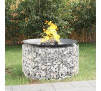 Foyer en Gabion Rond 100x50cm - Durable et Polyvalent pour Jardin et Patio