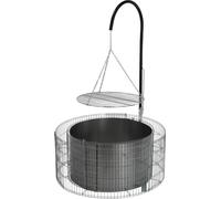 Foyer et barbecue 920 x 400 mm, barbecue en gabion