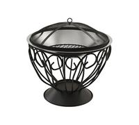 Foyer et barbecue avec tisonnier 2 en 1 59x59x60 cm Inox