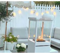 Foyer extérieur chauffant jardin Sunwood Marino - Blanc