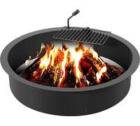 Foyer Feuerring Coupe de feu en métal ?1016mm - feu de camp pour le jardin et la terrasse - foyer de qualité pour l'extérieur