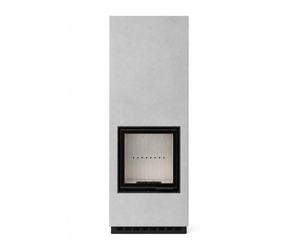 Foyer modulaire Brunner BKO plat 42-42 porte pivotante avec module d’air chaud 7 kW