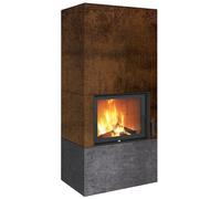 Foyer modulaire Neocube F10 4,8 kW Iron Corten, Iron Grey