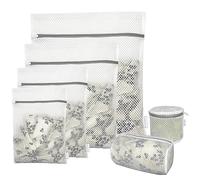 Foyer Nuage 6 Filets Lavage avec Fermeture Éclair, 6 Tailles, Délicat | Filets lavage réutilisables et résistants, protège lingerie et vêtements délicats. Tailles: 1 Bra, 1 Cylindre, S/M/L/XL.