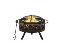 vidaXL Foyer rustique avec tisonnier 76 cm XXL Acier