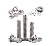Foyoram #10-32 Lot de 30 vis à tête semi-ronde UNF avec empreinte cruciforme en acier inoxydable Filetage 10#-32 Vis machine avec empreinte cruciforme, écrous à disque plat ANSI/ASME B18 (#10-32 x 2")