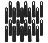 FOYTOKI 20 Pièces Embout de Manche à Balai en Plastique 25mm, Capuchon Fileté Noir Anneau de Verrouillage, pour Serpillière et Balai, Usage Bureau et Commercial