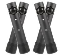 FOYTOKI 4pcs Rallonges de Pieds de Table en Acier Réglables 4 Niveaux pour Remplacement et Extension de Hauteur, Pliables, Adaptées aux Tables Pliantes Intérieures et Extérieures