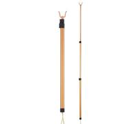 FOYTOKI Alliage D'aluminium Barre Doré Retractable Télescopique Linge | Extension Légère pour Espaces Étroits, Crochet Pratique, Usage Maison et Appartement, Finition Lisse
