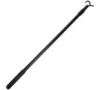 FOYTOKI Baguette Longue en Alliage d'Aluminium Noir de 60 cm, Tige Télescopique pour Canne d’Aveugle avec Crochet, Adaptée aux Tringles à Rideaux Modernes