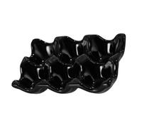 FOYTOKI Boîte à Œufs et Organiseur Pratique pour Réfrigérateur en Céramique Noire Plateau Décoratif pour Œufs Frais et Petits Amuse-bouches