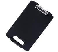 FOYTOKI Boîte de Rangement Portable pour Dossier de Fichiers A4 Presse-papiers Noir en Pp, Grand Capacité, Design Clip Board Emplacement Stylo et Œillet Mural, pour Bureau et Extérieur