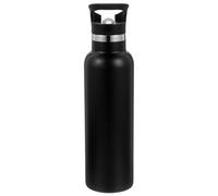 FOYTOKI Bouteille d'eau Isotherme 600ml en Acier Inoxydable Paille, Portable et Isolée sous Vide, Sports en Extérieur et /après L'entraînement Réutilisable